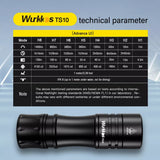 Wurkkos TS10 Mini 14500 EDC Flashlight