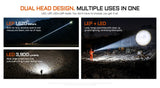Acebeam® Terminator M1  2.0 Dual Head LEP/LED Flashlight