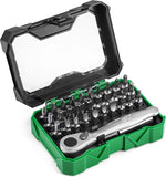 SK 1/4" Drive, 32 Piece Mini Ratcheting Bit Set
