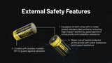Nitecore® NL169 Battery - Rechargeable C123A 950 mAh Protected Button Top