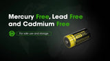 Nitecore® NL169 Battery - Rechargeable C123A 950 mAh Protected Button Top
