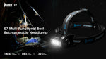 Wuben® E7 Multi-Function Headlamp