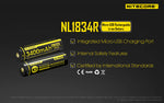 Nitecore® NL1834R Micro-USB Rechargeable 18650 Battery