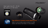 Folomov® EDC-C4 1200 Lumen Flashlight/Powerbank