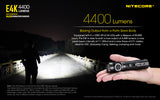 Nitecore® E4K 4400 Lumen Flashlight