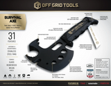 Off Grid Tools® Survival Axe