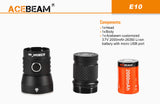 Acebeam® E10 Compact White/Red/Green Flashlights