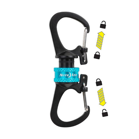 Nite Ize® Slidelock® 360 Magnetic Locking Dual Carabiner