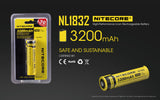 Nitecore® NL1832 Battery - 3200 mAh Protected Button Top