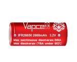 VapCell® 2600 mAh Flat Top 26650 Battery