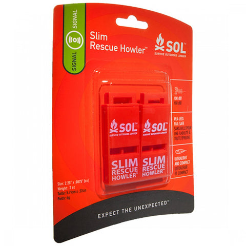 SOL® Slim Rescue Howler Whistle